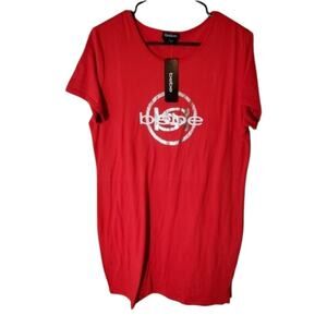 Bebe sparkly logo dress Knit Comfy‎ Cozy super soft size Plus Size 2X New